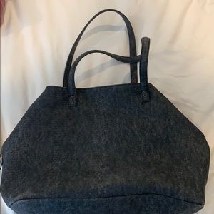 Large free people slouchy vegan leather tote bag